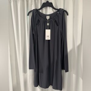 (NWT) Halston Heritage Charcoal Beaded Tunic